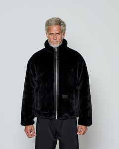 ☆先行予約☆ フェイクファーボンバージャケット / Faux Fur Bomber Jacket  / BLACK 【JK2503】