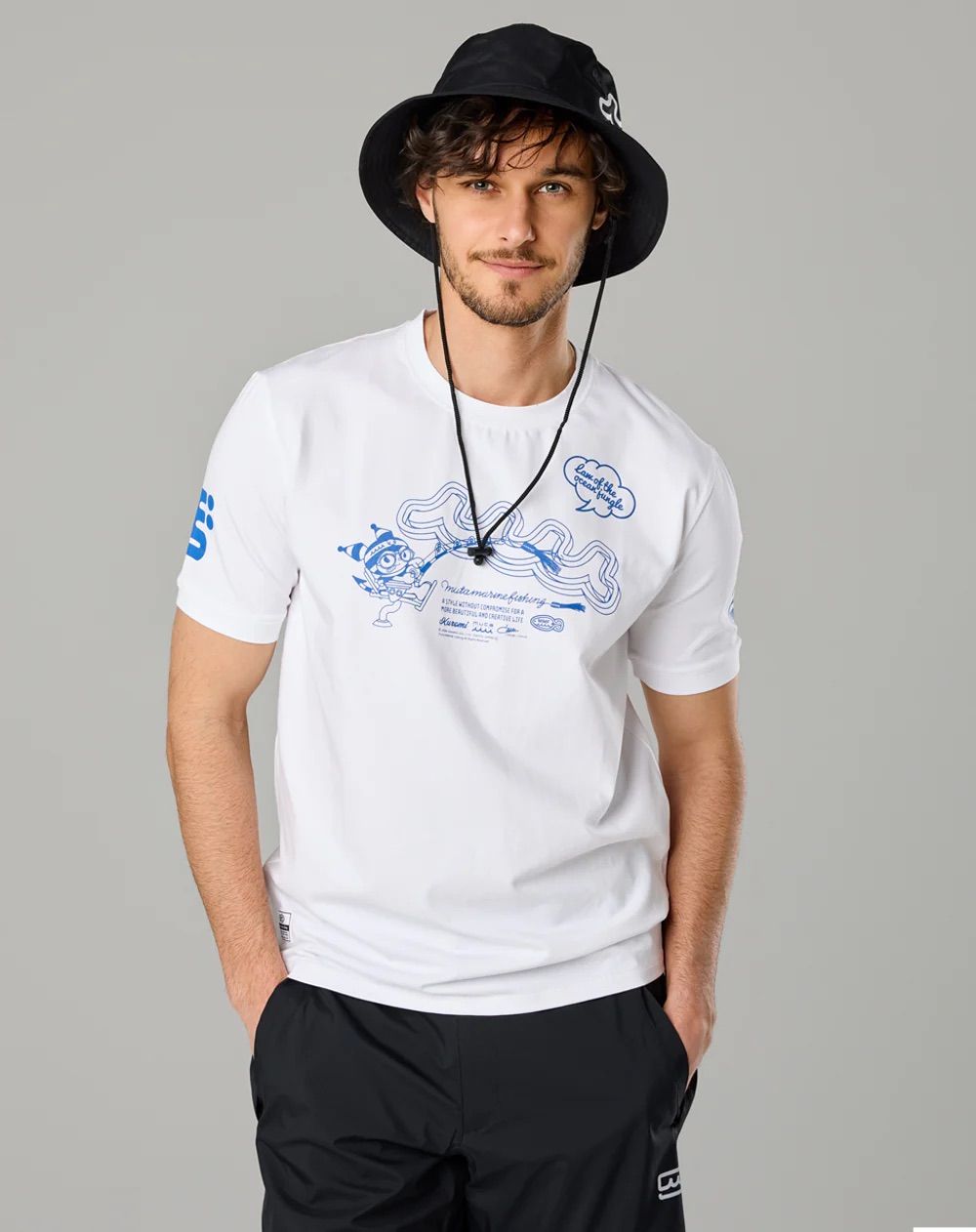 Kuromi × muta MARINE Fishing ストレッチTシャツ / ホワイト [MFMP-434778]