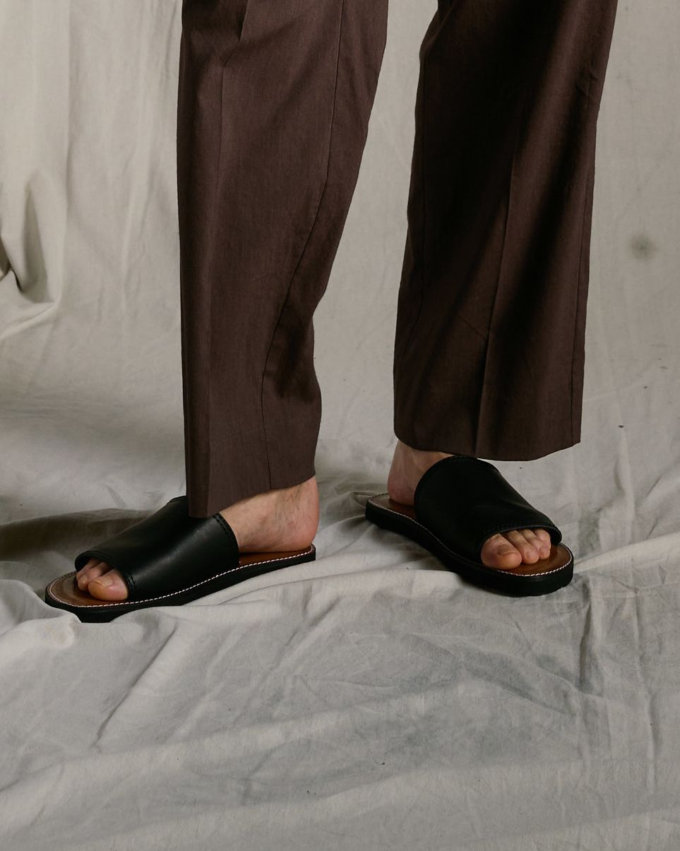 ☆先行予約☆ wjk  / レザーサンダル / artisan leather sandal / black【8006 bt52k】