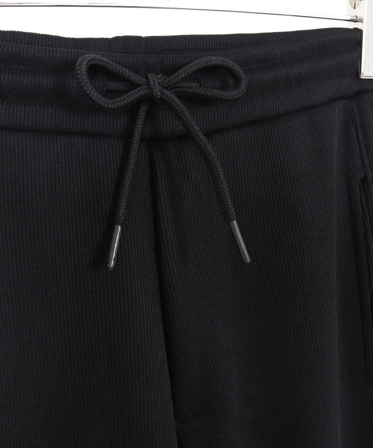 ドビー裏起毛ワイドパンツ / ブラック【131044】