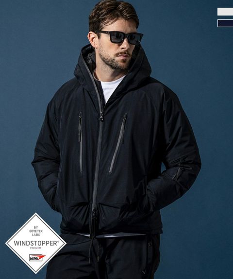 +phenix / ダウンパーカー WINDSTOPPER プロダクト by GORE-TEX LABS /ウィンドストッパー/ゴアテックス / ブラック 【USO-25133】