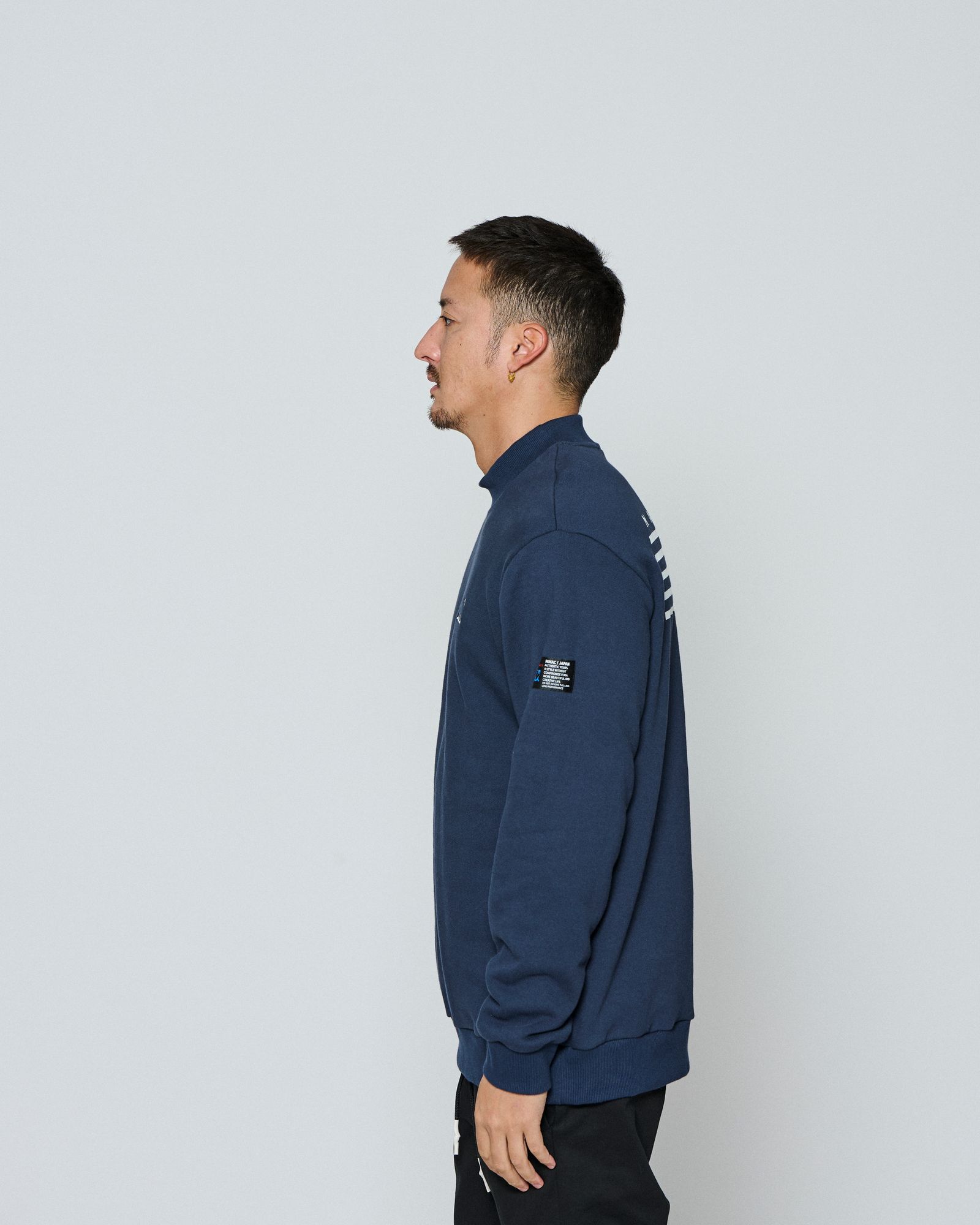 ☆先行予約☆ muta MARINE × ACANTHUS / モックネックスウェット / Mockneck Sweatshirts / NAVY 【MA2655】