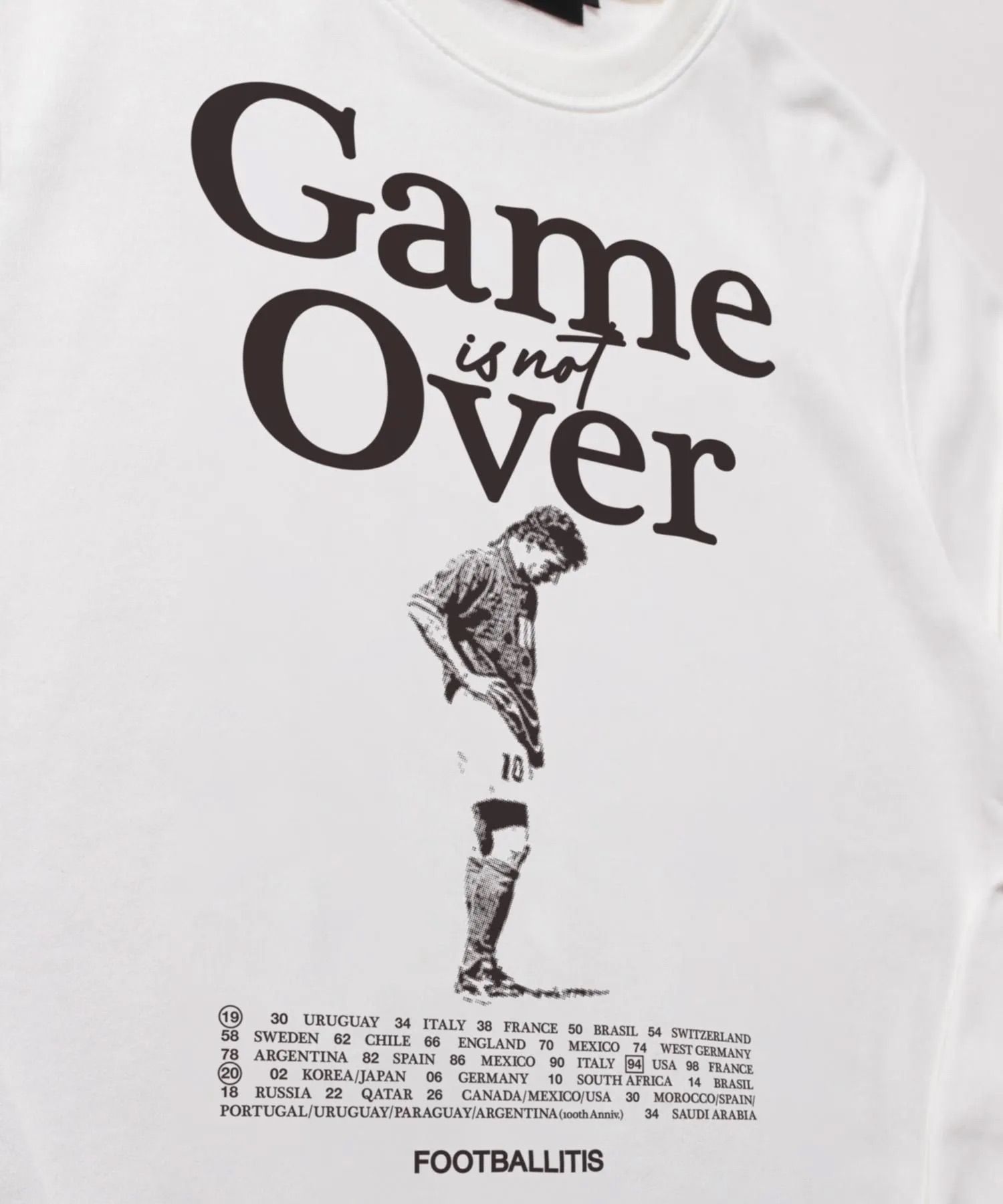 【FOOTBALLITIS】[GAME OVER] ライト・スウェット・クルーネック / トレーナー / WHITE [253242RB]