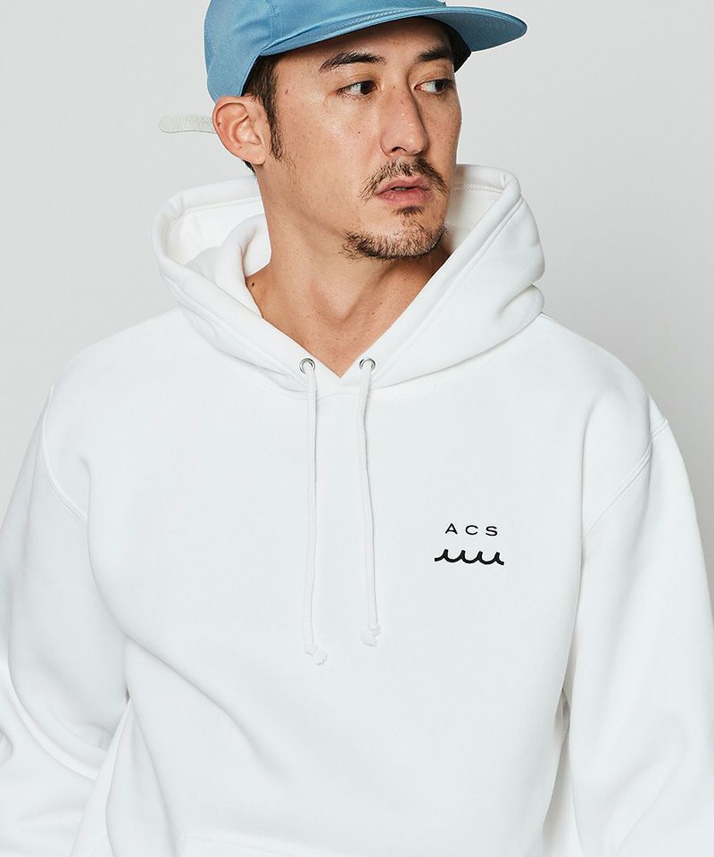 ACANTHUS x muta MARINE / muta Wave Splash Logo Hooded Sweatshirt / パーカー / WHITE / MA2431