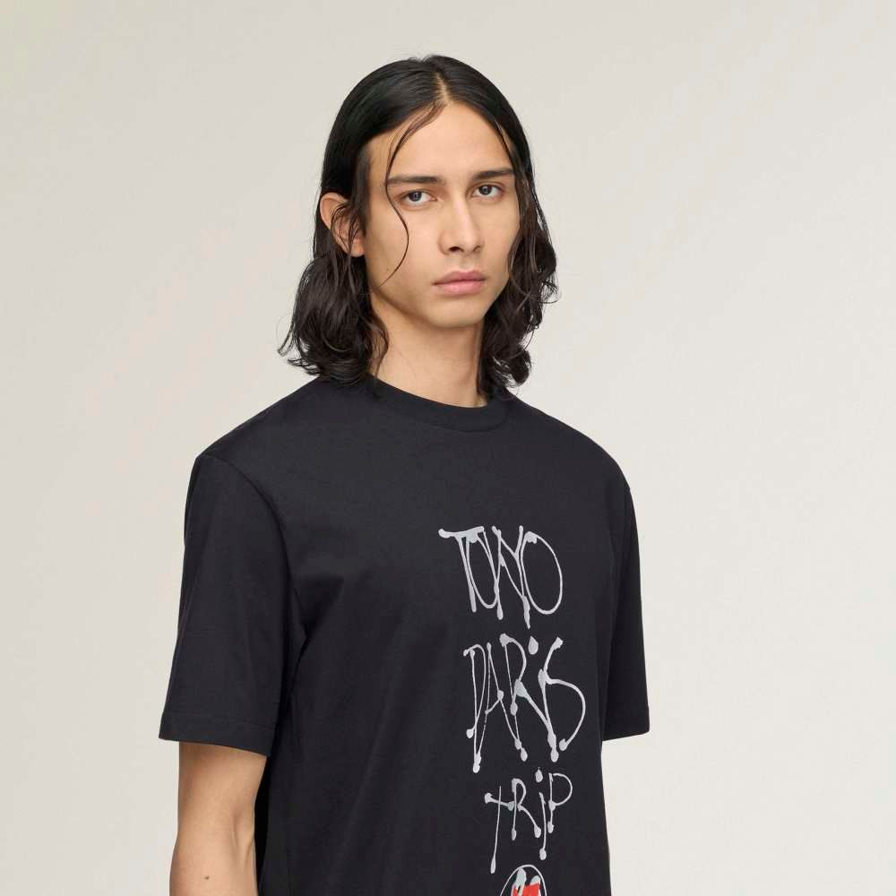 チト シティー グラフィック ショート スリーブ Tシャツ / Y-3 CHITO CITY GRAPHIC SHORT SLEEVE TEE / BLACK [KR1067 -APPA26]