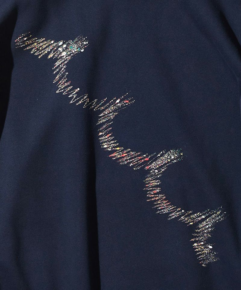 ⭐︎先行予約⭐︎ mutaMARINE x ACANTHUS / muta Wave Splash Logo Hooded Sweatshirt / パーカー / NAVY 【MA2671】