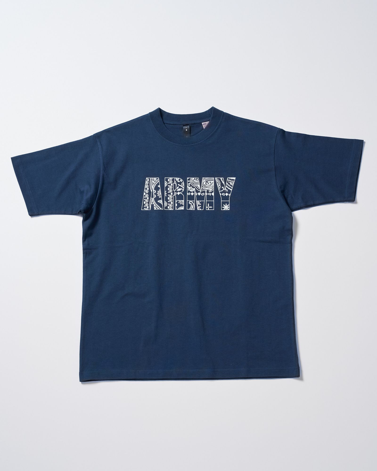 ☆先行予約☆ バンダナパネル アーミー Tシャツ /  bandana panel ARMY T / NAVY [7404 cj53i]
