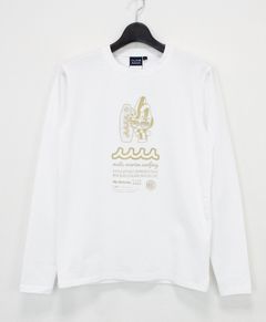 My Melody × muta MARINE SURFING ストレッチロングスリーブTシャツ / ホワイト [MMMP-434771]