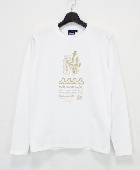 My Melody × muta MARINE SURFING ストレッチロングスリーブTシャツ / ホワイト [MMMP-434771]
