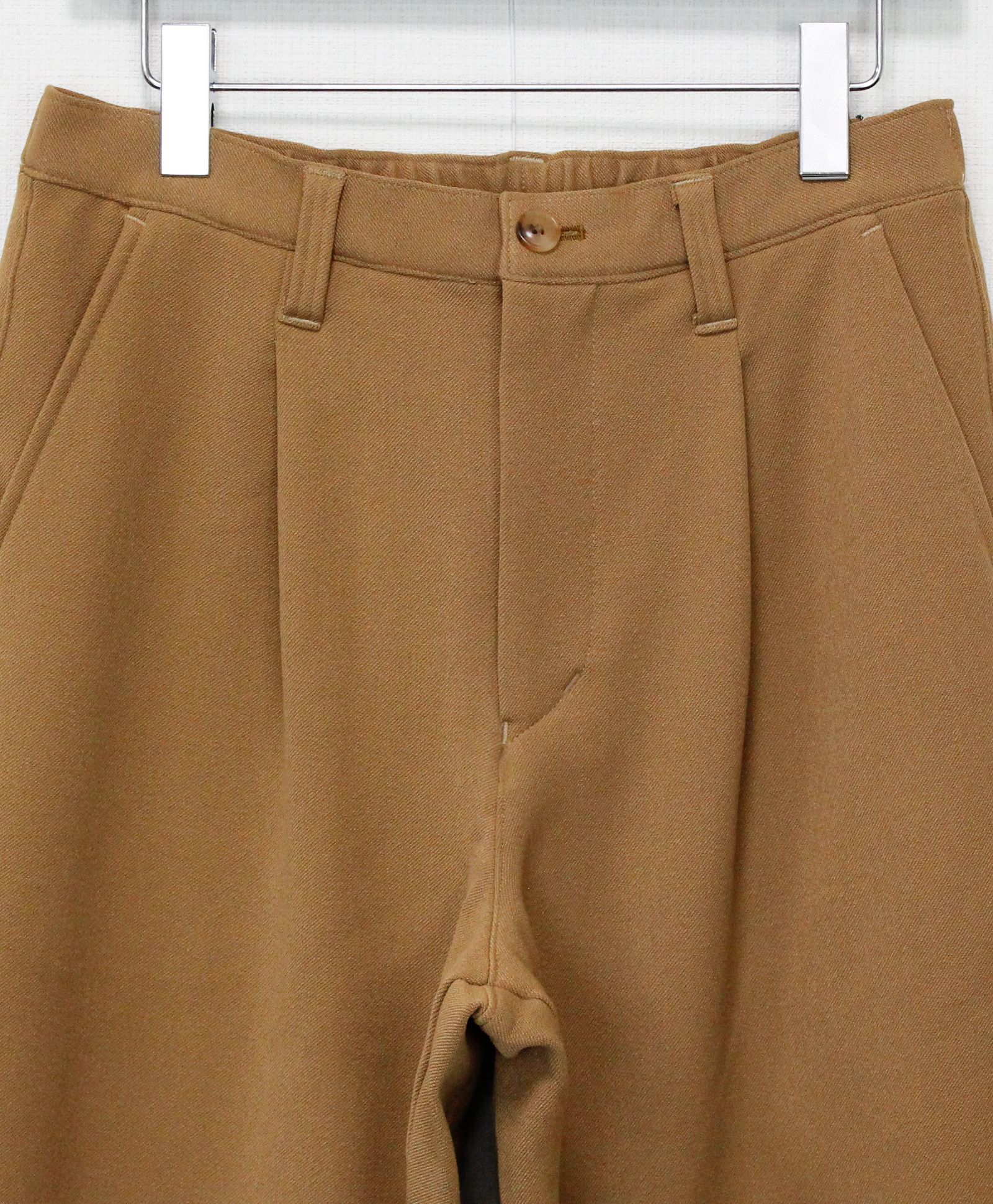 VISLYカシミヤタッチワンタックワイドパンツ / キャメル[65512]