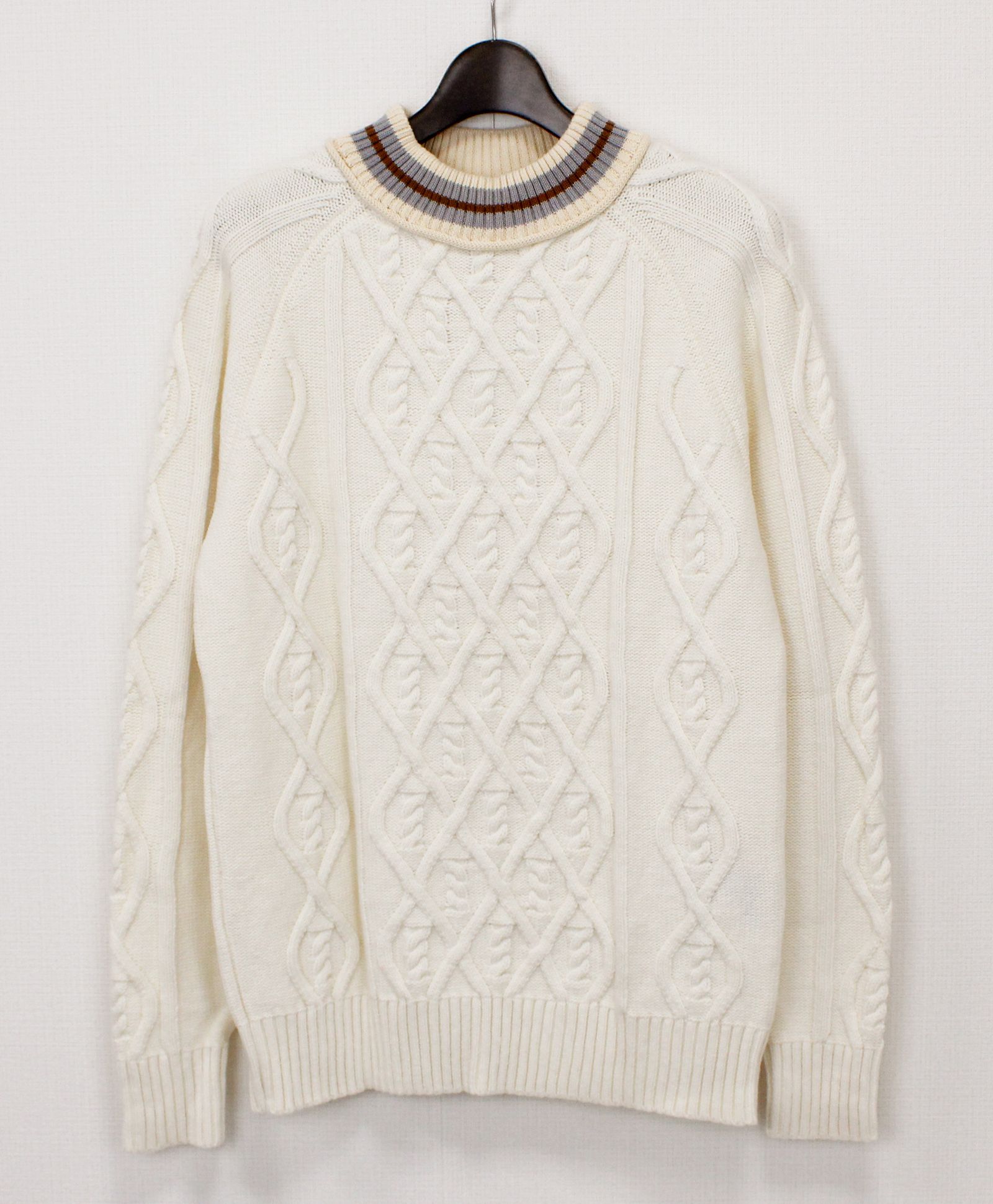クルーネックニット / NUMBER KNITWEAR / WHITE 【KRW 702】