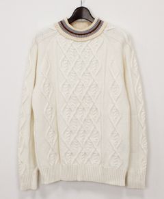 クルーネックニット / NUMBER KNITWEAR / WHITE 【KRW 702】