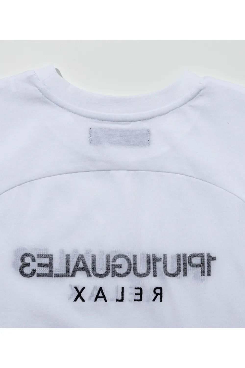 ブランドロゴリバースプリント Tシャツ / ホワイト【UST-26069】