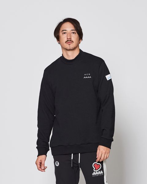 muta MARINE ×  ACANTHUS / muta Mockneck Sweatshirts / モックネックスウェット / BLACK 【MA2535】