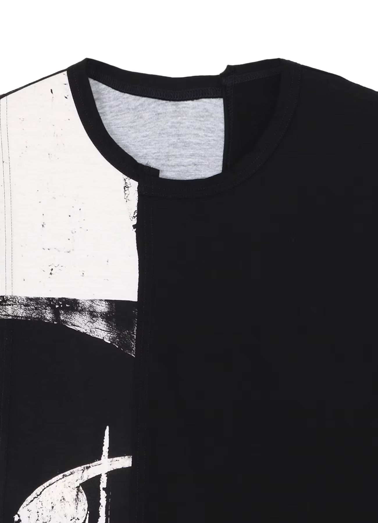 SILKETTE JERSEY NUMBER PATTERN TSUJIKIRI SHORT SLEEVED T-SHIRT / BLACKxWHITE [GL-T11-013-1-03]