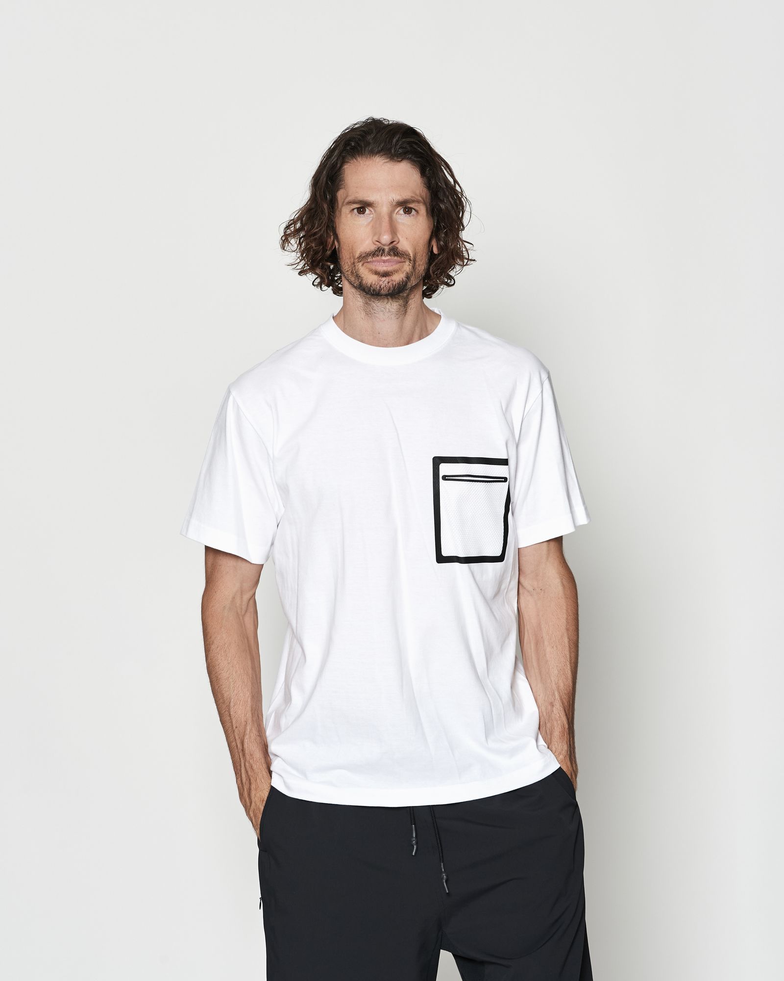 ☆先行予約☆ メッシュトリミングポケットTシャツ  /  Mesh Trimming Pocket Tee / WHITE【CT2605】