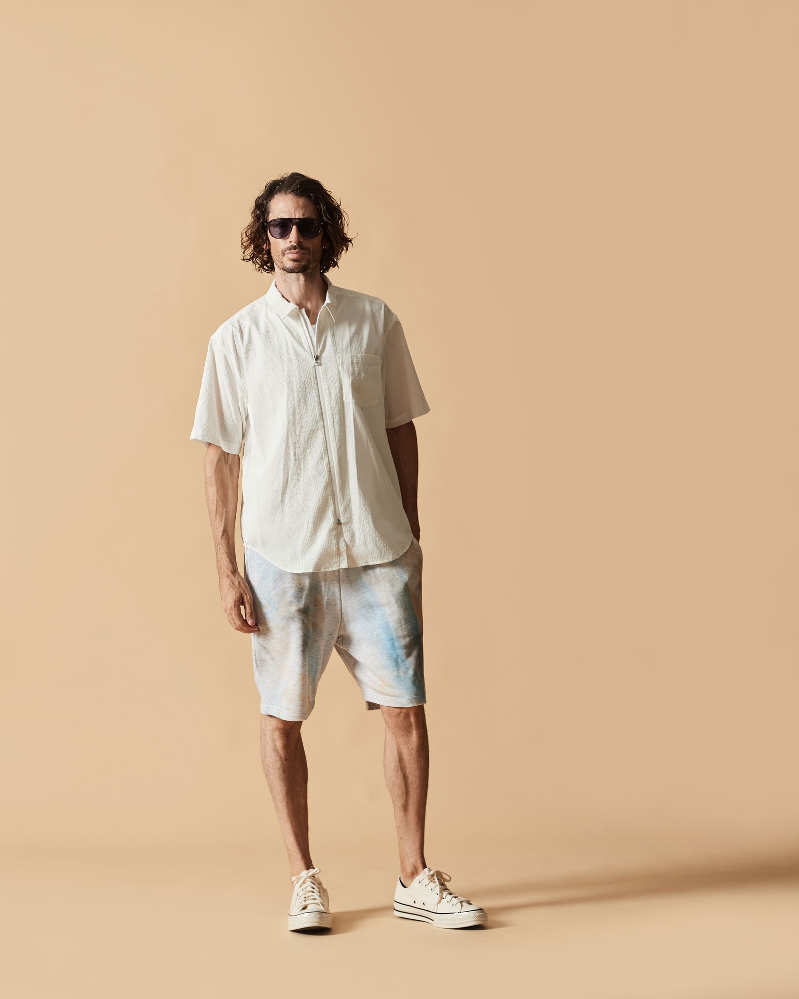 ☆先行予約☆ Dot Air®ジップアップショートスリーブシャツ / Dot Air® Zip Up S/S Shirt / WHITE【SH2601】