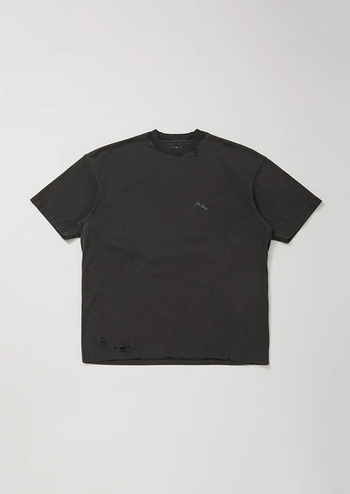 KREVA×GHOST ALMOSTBLACK / AMEGE DYEING SHORT SLEEVE T GOMA / BLACK [KRVGAB-C-3-3]