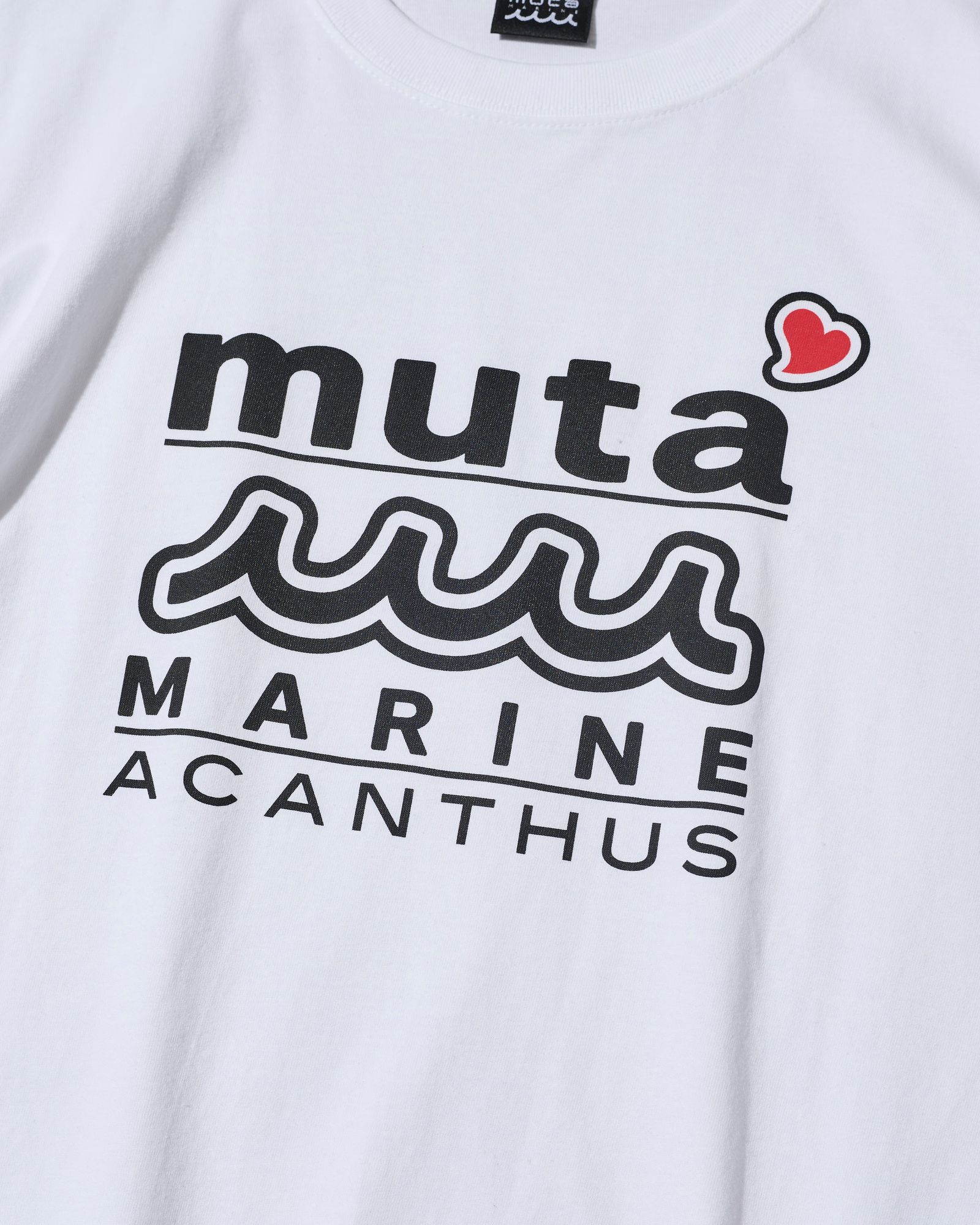 ☆先行予約☆muta MARINE × ACANTHUS  / Wネームロゴ半袖Tシャツ /  W-name logo S/S tee / WHITE【MA2728】