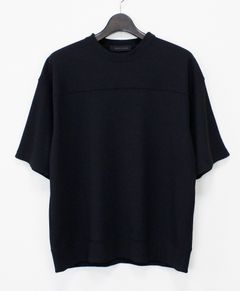 マルーデコットン30sワッフル 半袖Tシャツ  / ブラック [76003]