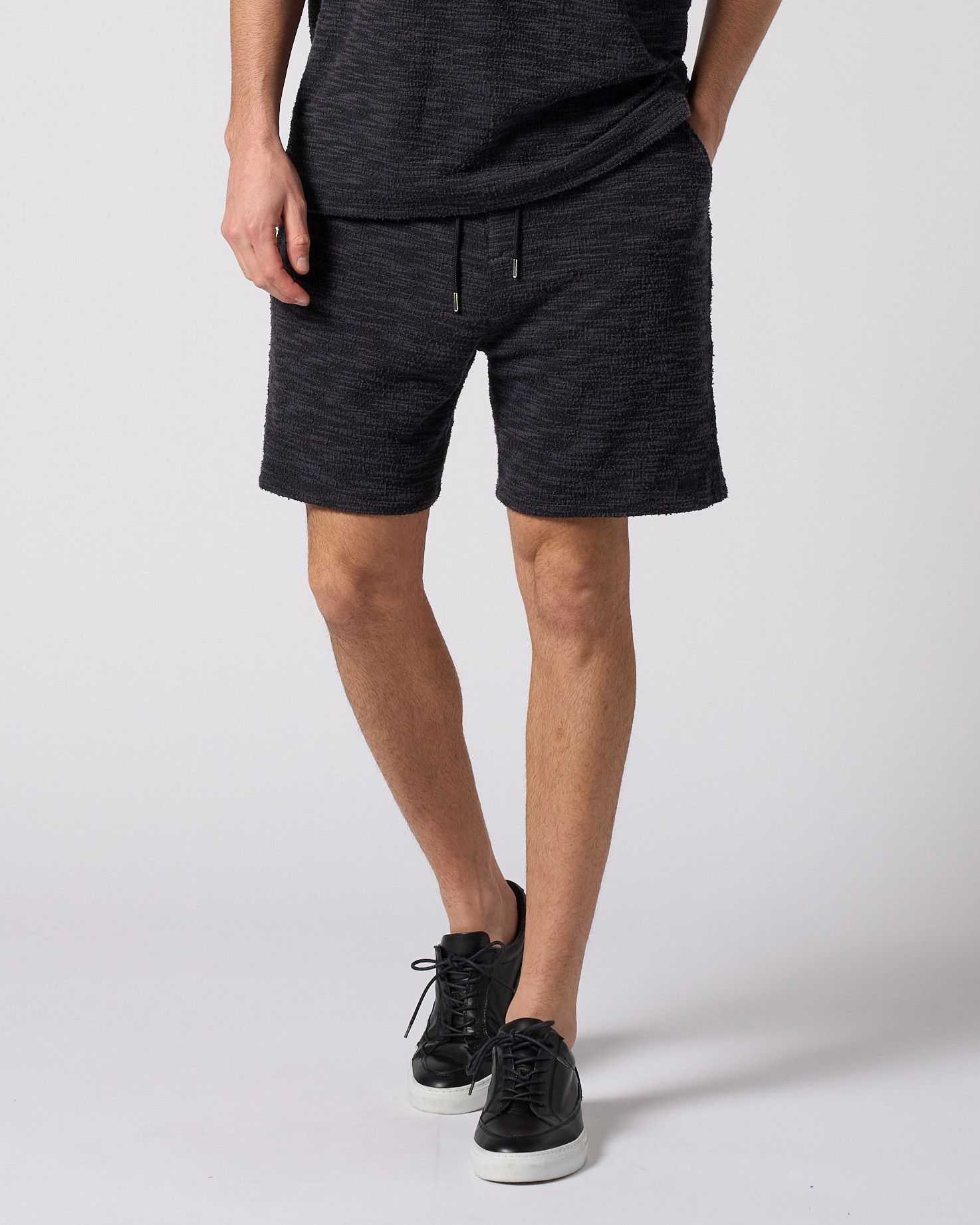 ☆先行予約☆ muta × wjk  / ニットジャガード リラックスショーツ / knit jacquard relax shorts / BLACK [502 mw02i]