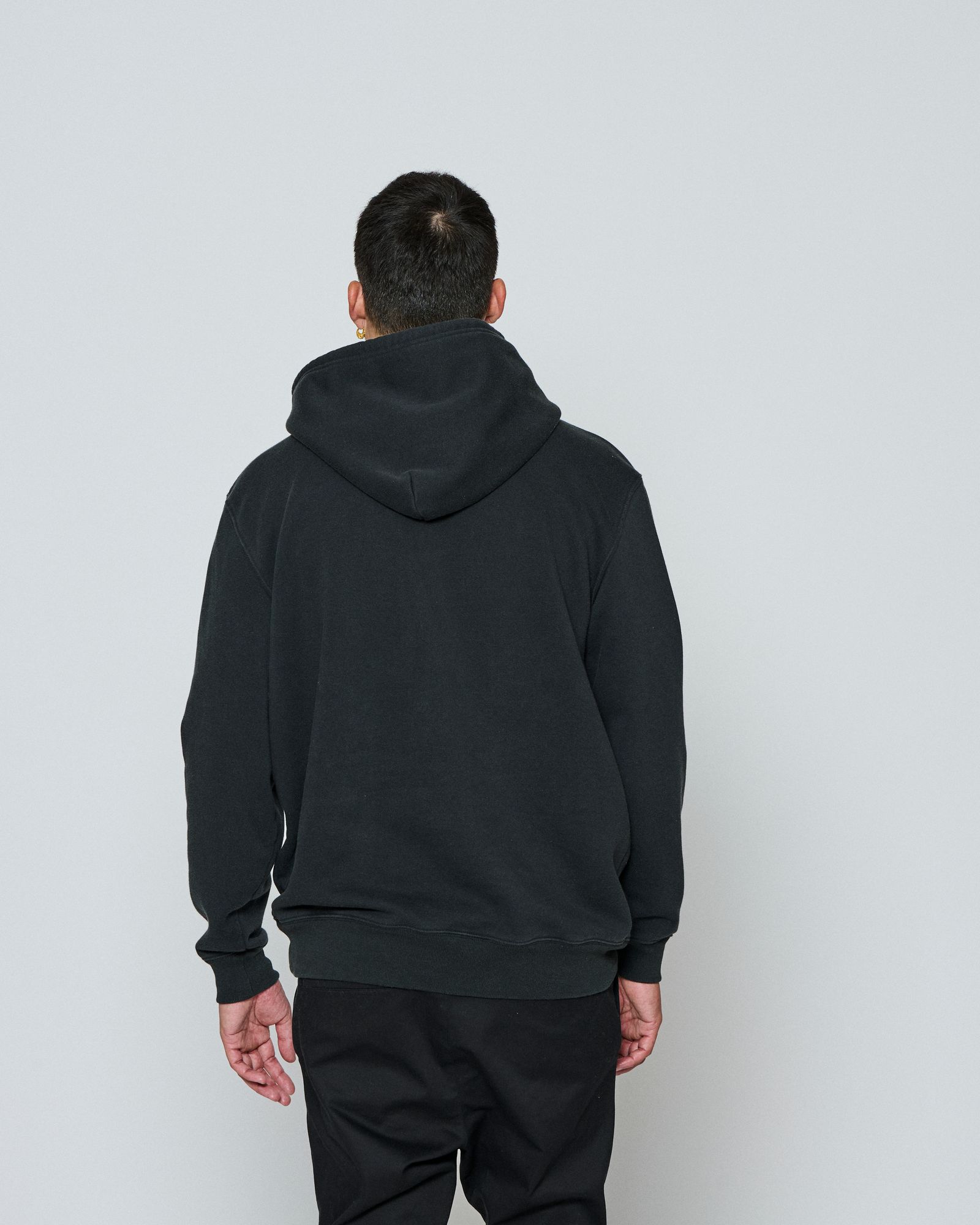 ☆先行予約☆ muta MARINE × ACANTHUS / カレッジロゴフーディー /パーカー / Shadow College Logo Hooded Sweatshirt / BLACK 【MA2660】