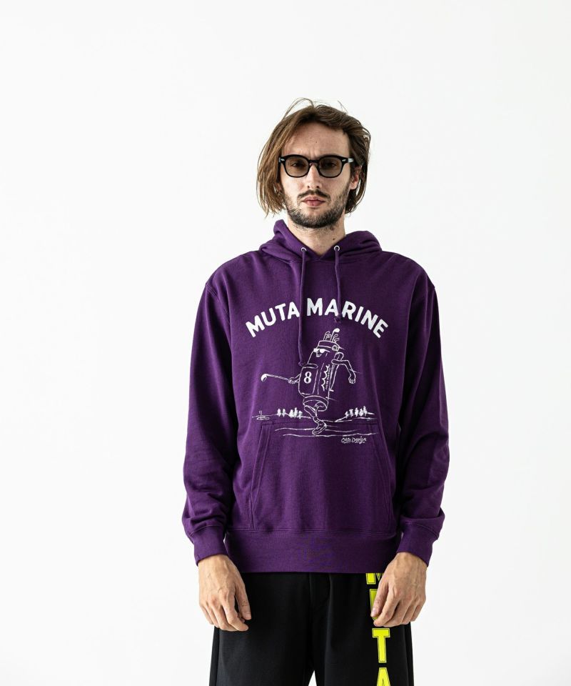 ACANTHUS x mutaMARINE / ohtadesigh×SToL Hand Paint Hooded Sweatshirt / PURPLE