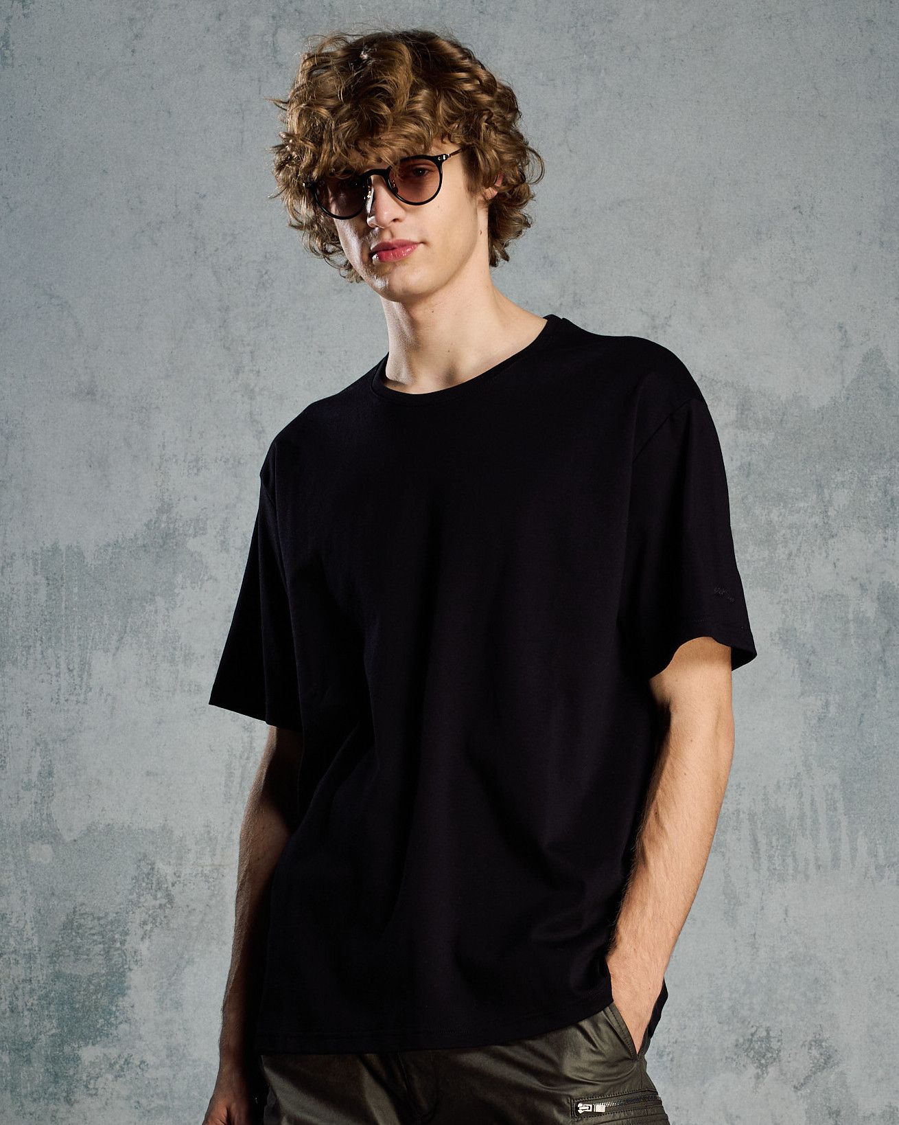 ☆先行予約☆ ラグジュアリーコットンクルーネック S/S  カットソー /  luxury cotton S/S / BLACK [7134 cj72i]