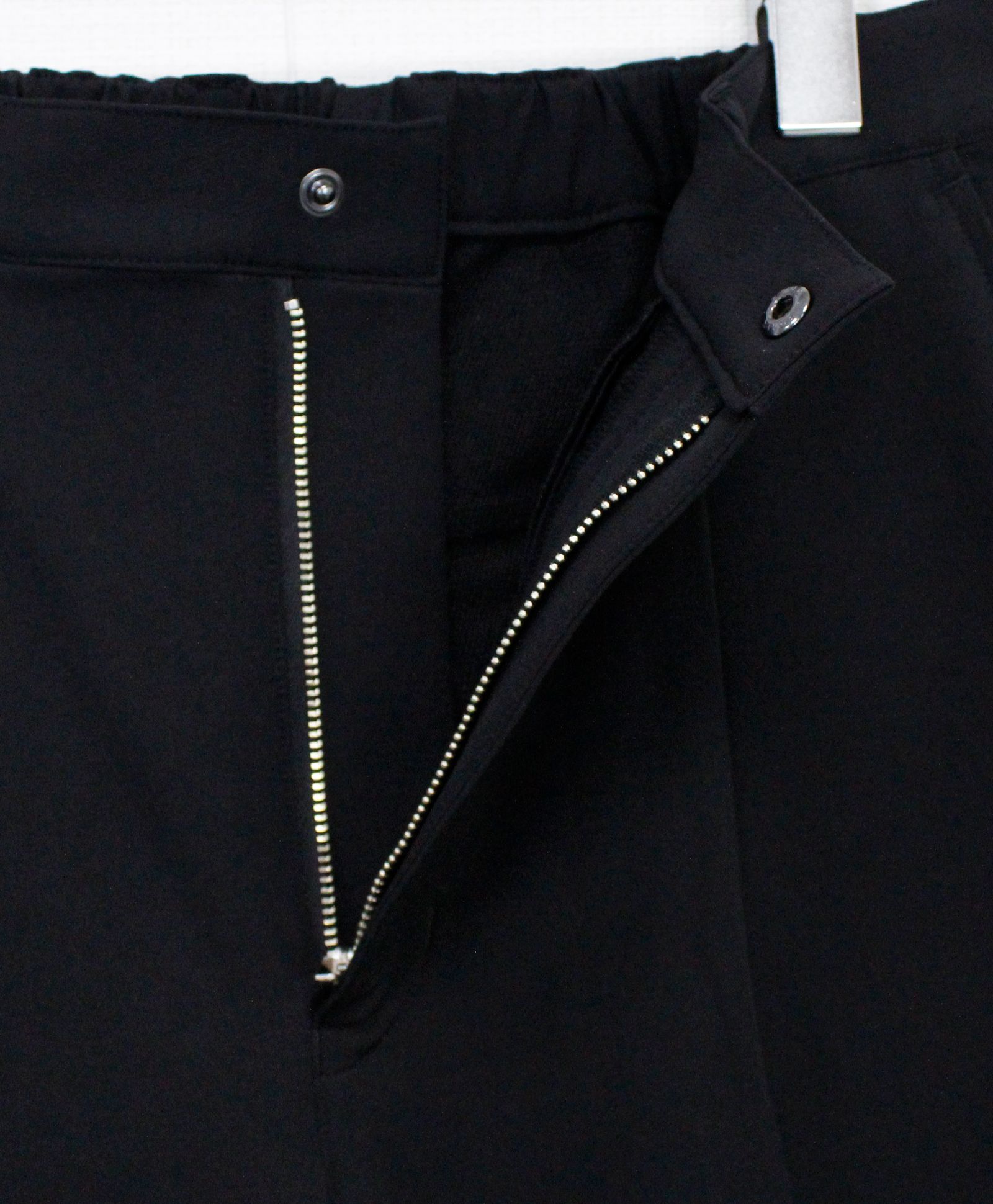 N/Peダブルクロスストレッチ ワンタックワイドパンツ / ブラック [66003]