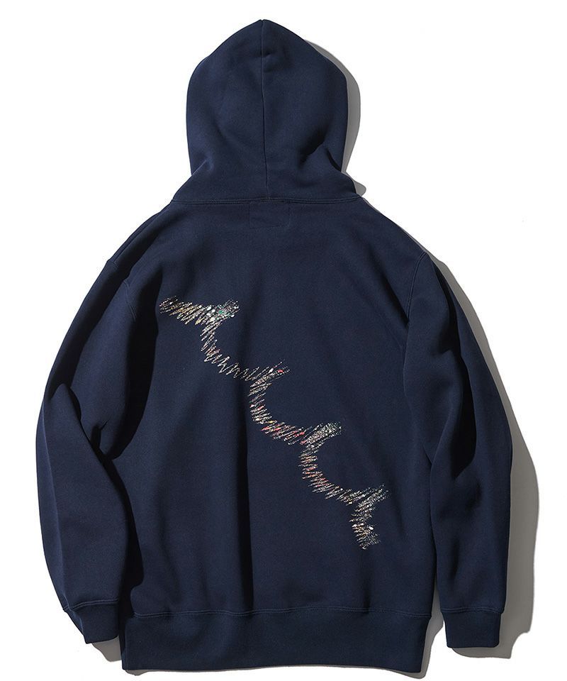⭐︎先行予約⭐︎ mutaMARINE x ACANTHUS / muta Wave Splash Logo Hooded Sweatshirt / パーカー / NAVY 【MA2671】