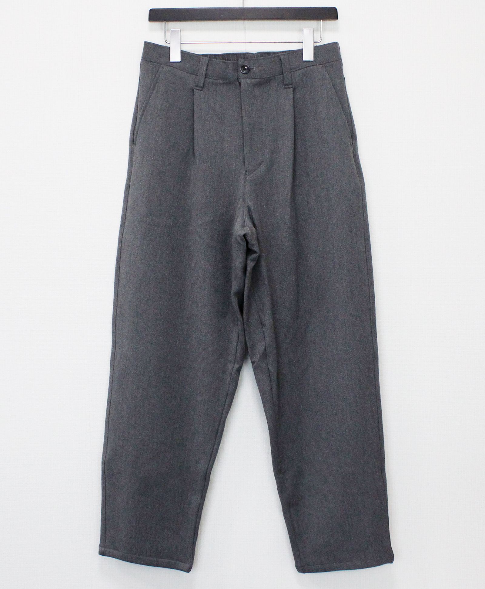 VISLYカシミヤタッチワンタックワイドパンツ / グレー[65512]