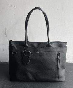 ウォータープルーフレザービジトートバッグ / Water Proof Cow Lether Tote Bag / B-BK [DCD-01511]