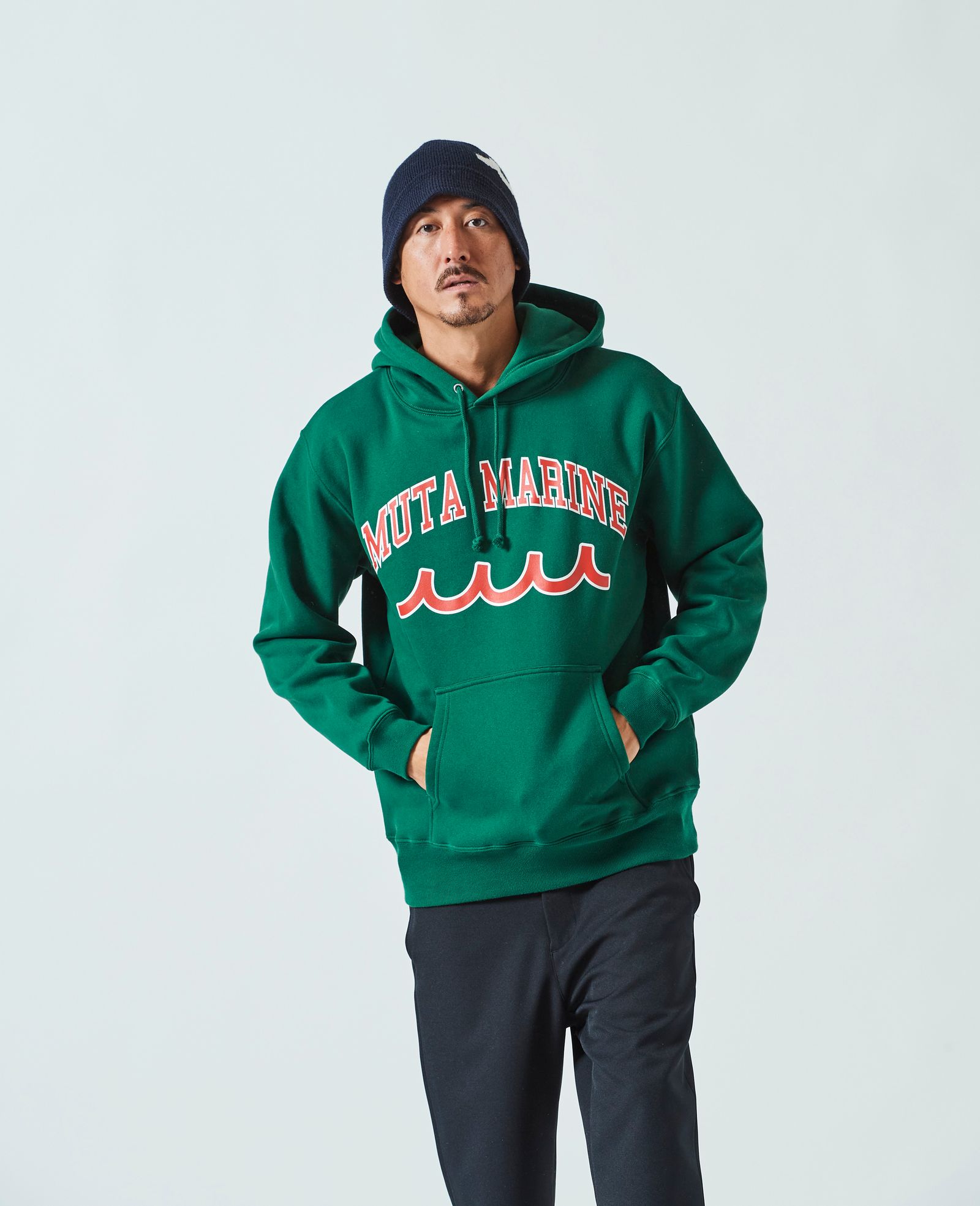 ACANTHUS - ACANTHUS x muta MARINE / muta College Logo Hooded 