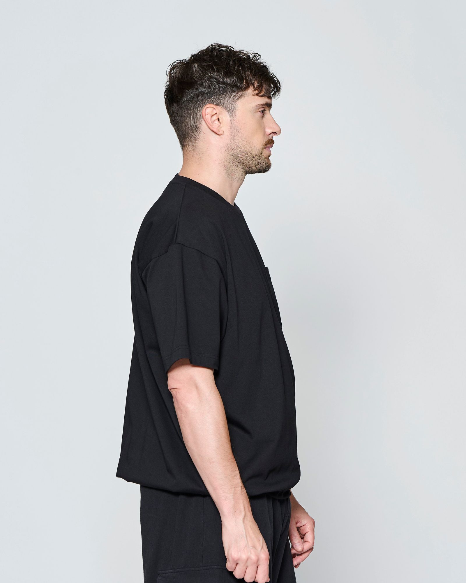 ☆先行予約☆ ドローストリング ポケットTシャツ  /  Drawstring Pocket Tee / BLACK【CT2707】
