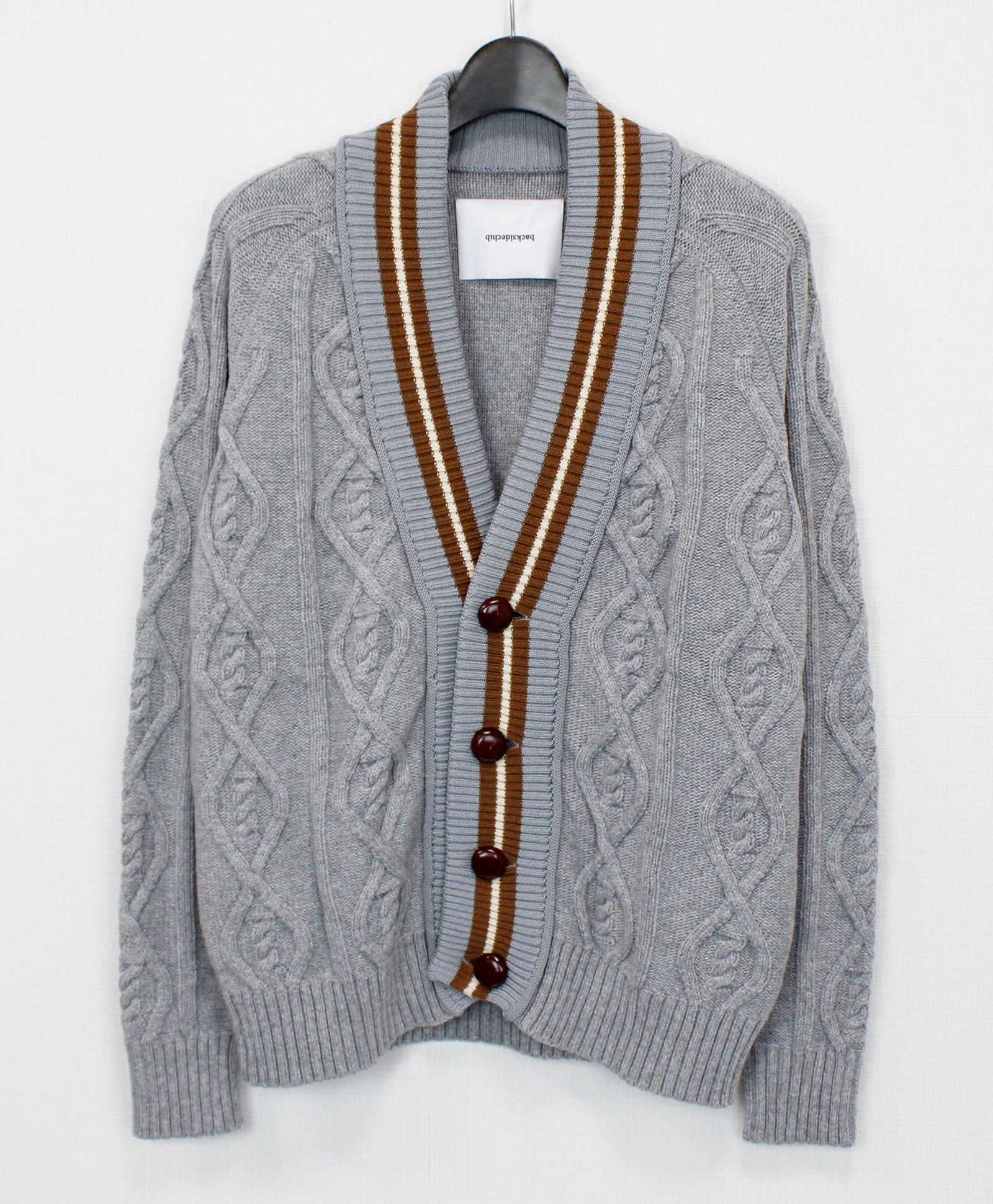 ニットカーディガン / NUMBER KNITWEAR / GREY 【KCX 702】