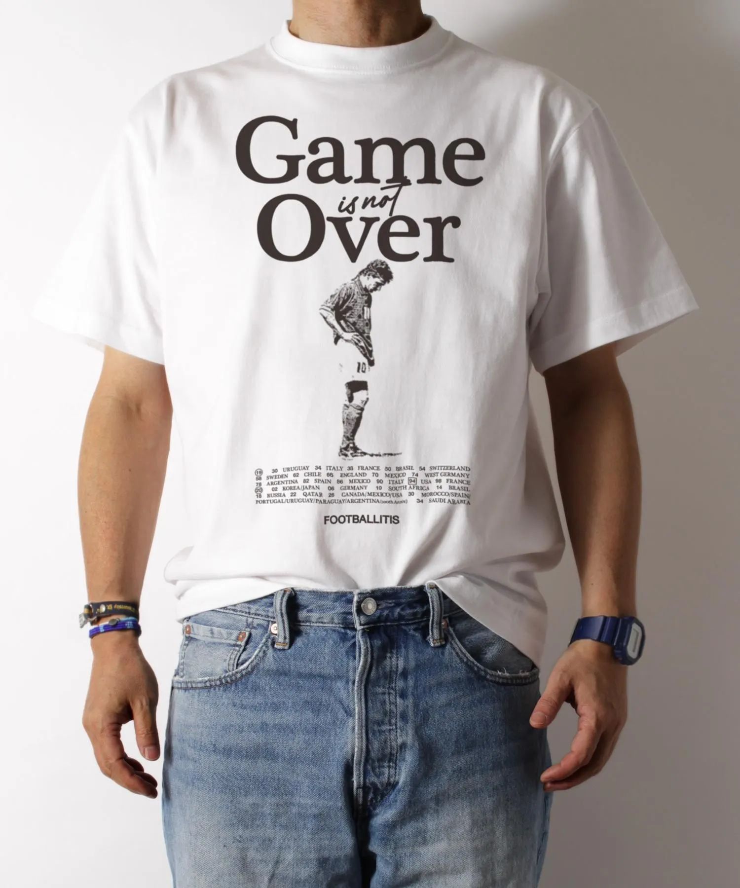 【FOOTBALLITIS】 [GAME OVER] Tシャツ / WHITE [251033RB]