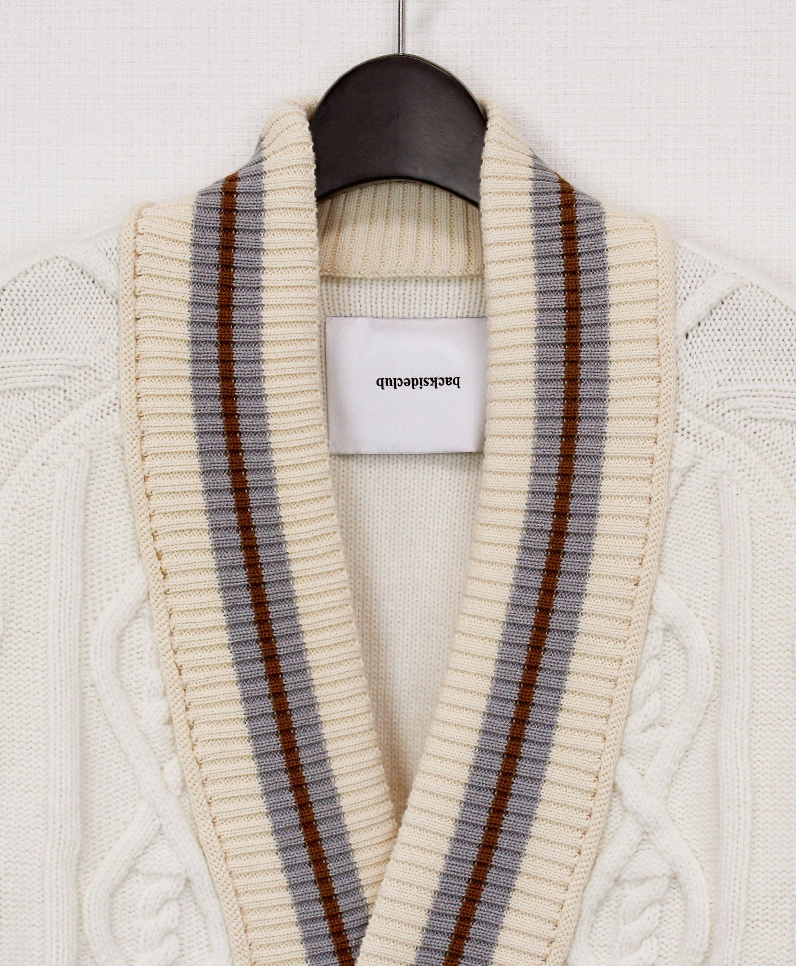 ニットカーディガン / NUMBER KNITWEAR / WHITE 【KCX 702】