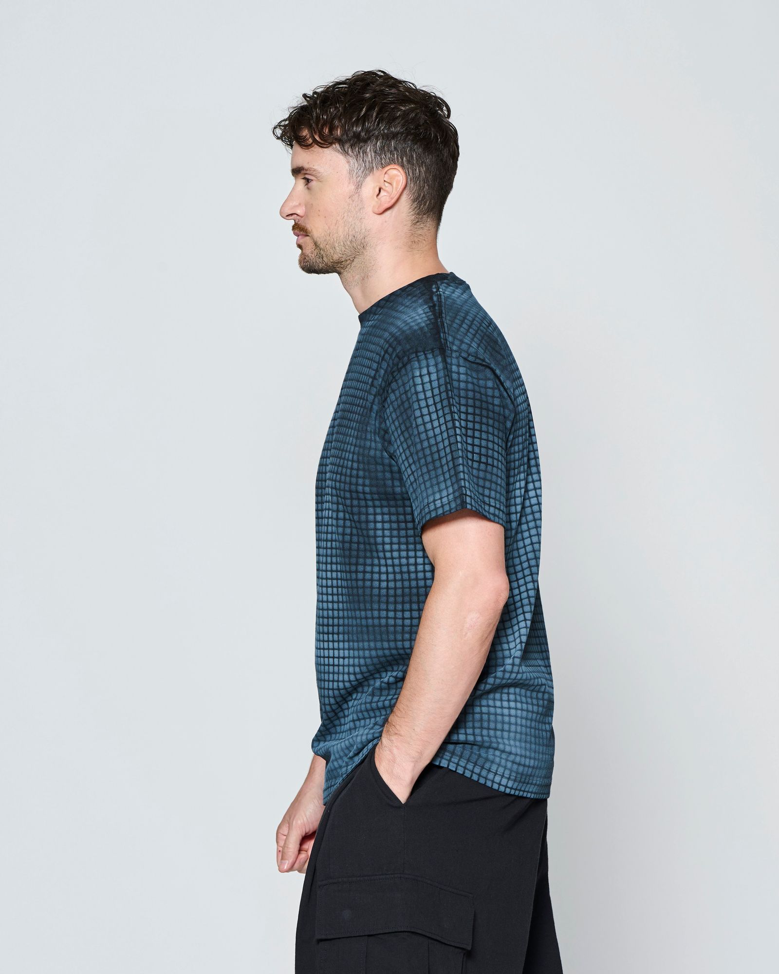☆先行予約☆ グリッドプリント Tシャツ  /  Grid Print Tee / BLACK【CT2704】