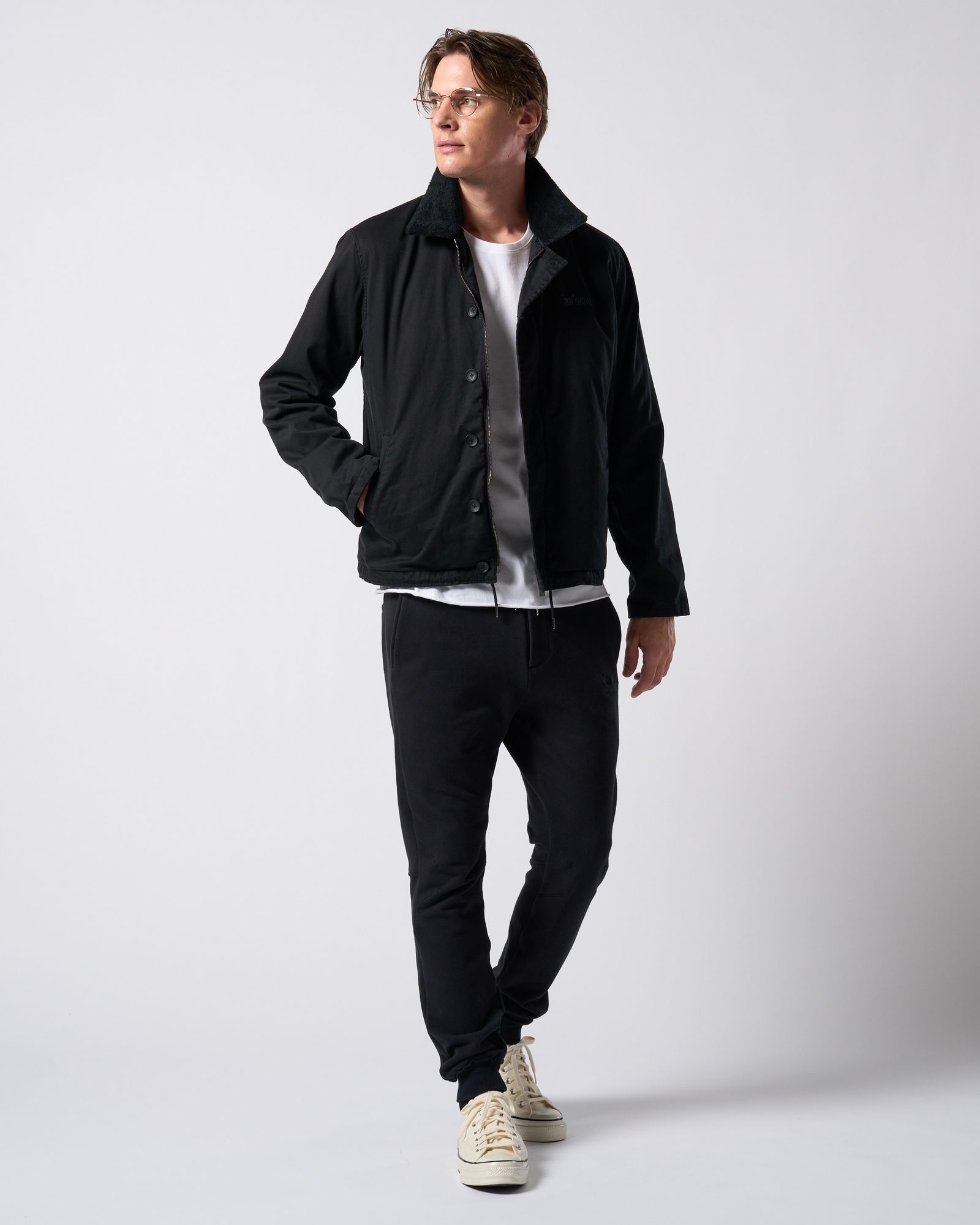 ☆先行予約☆ muta × wjk  / 高密度ストレッチ裏毛リブスウェットパンツ / super urake rib sweat pants / BLACK [503 mw07j]