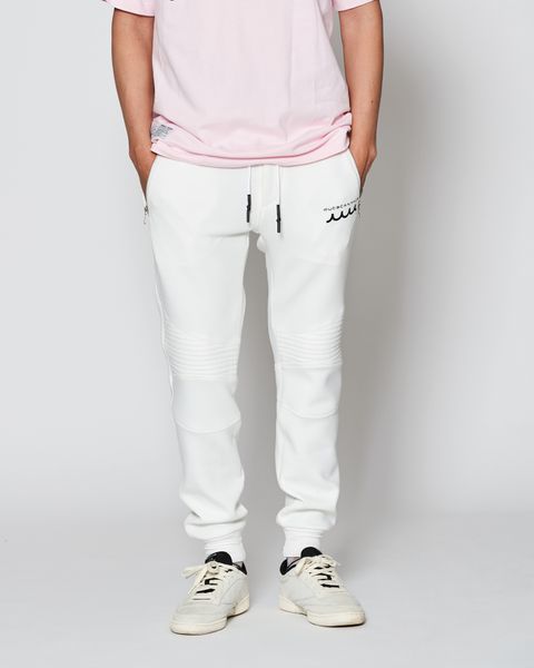 ☆先行予約販売2025年8月下旬～9月下旬頃入荷予定☆ ACANTHUS × muta MARINE / muta Double-knit Biker Pants / バイカーパンツ / WHITE 【MA2533】
