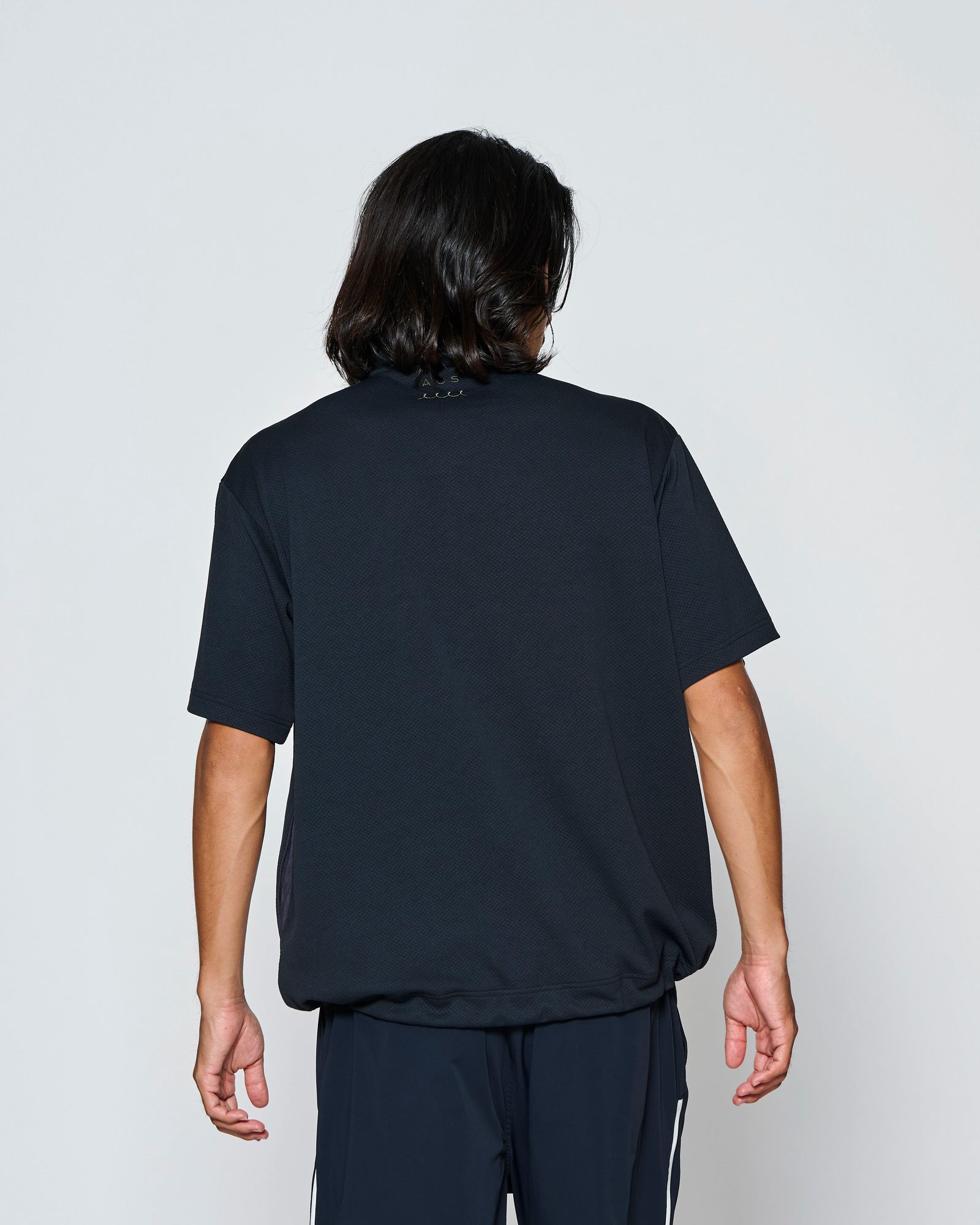 ☆先行予約☆muta MARINE × ACANTHUS  / スタンドカラーS/Sトップ /  Stand Collor S/S Top / BLACK【MA2709】