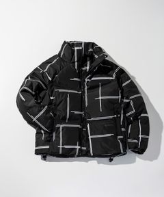 ☆先行予約☆1PIU1UGUALE3 RELAX × +phenix / スタンドカラーショートダウンジャケット WINDSTOPPER プロダクト by GORE-TEX LABS / ウィンドストッパー / ゴアテックス  / ブラック×ホワイト【USO-26132】