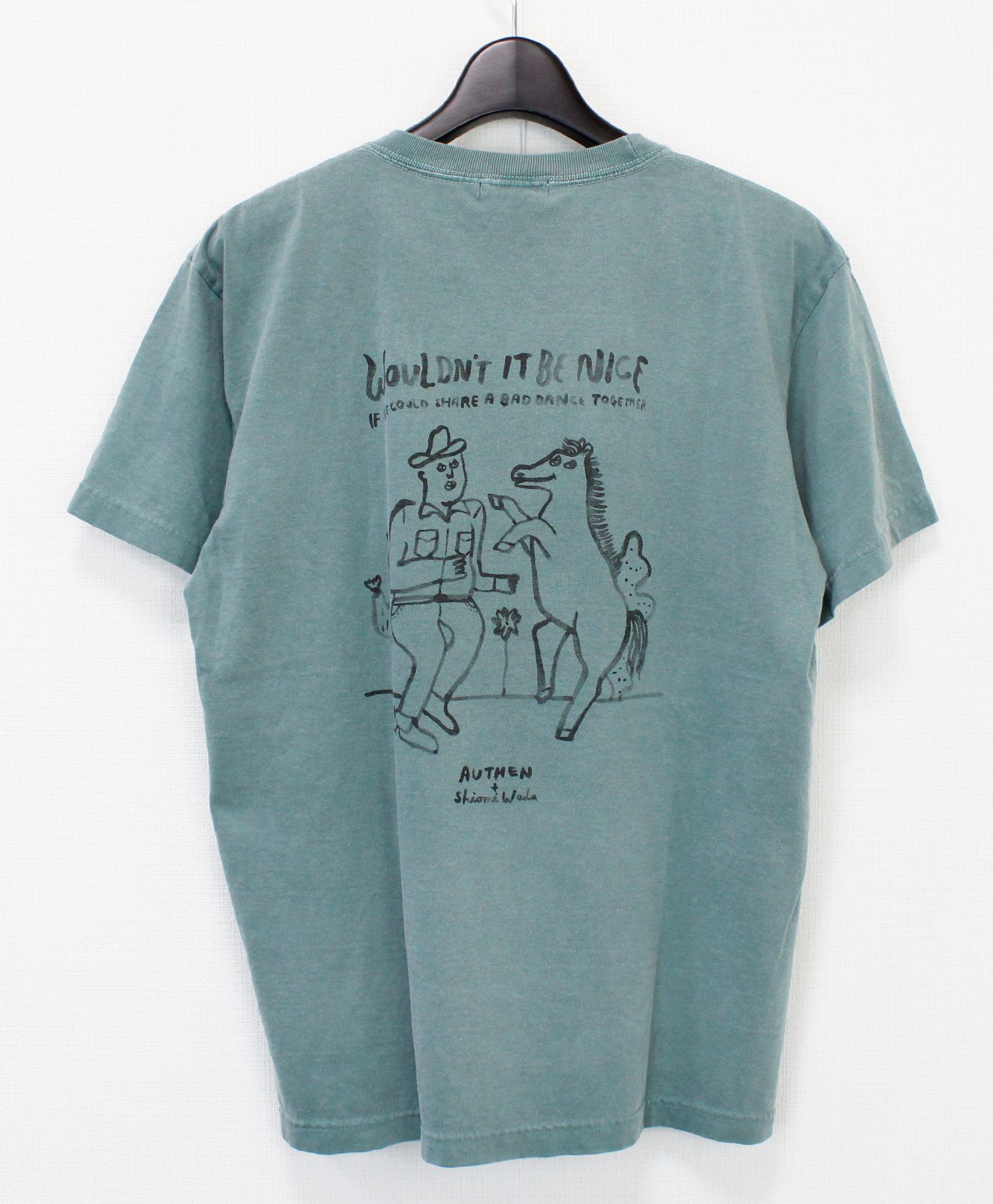 Tシャツ / S/S AUTHEN x Shiomi Wada NICE T-SHIRT  / PALE GREEN [AUT-146-102]