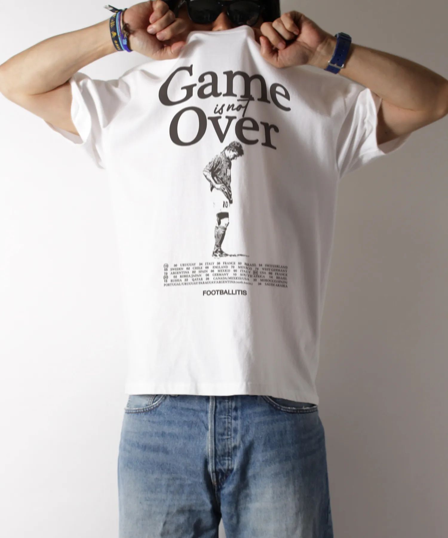 【FOOTBALLITIS】 [GAME OVER] Tシャツ / WHITE [251033RB]