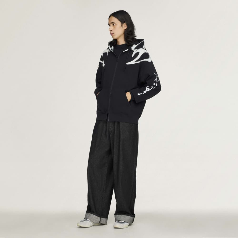 ジップパーカー / チト グラフィック フレンチ テリー ジップ フーディー / Y-3 CHITO GRAPHIC FRENCH TERRY ZIP HOODIE / BLACK [KR1061-APPA26]