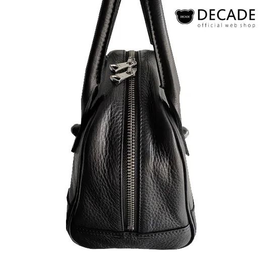 オイルドカウレザー・ミニミニボストンショルダートート / Oiled Cow Leather Mini mini Sholder BOSTON TOTE / B-BLACK [DCD-01315S]