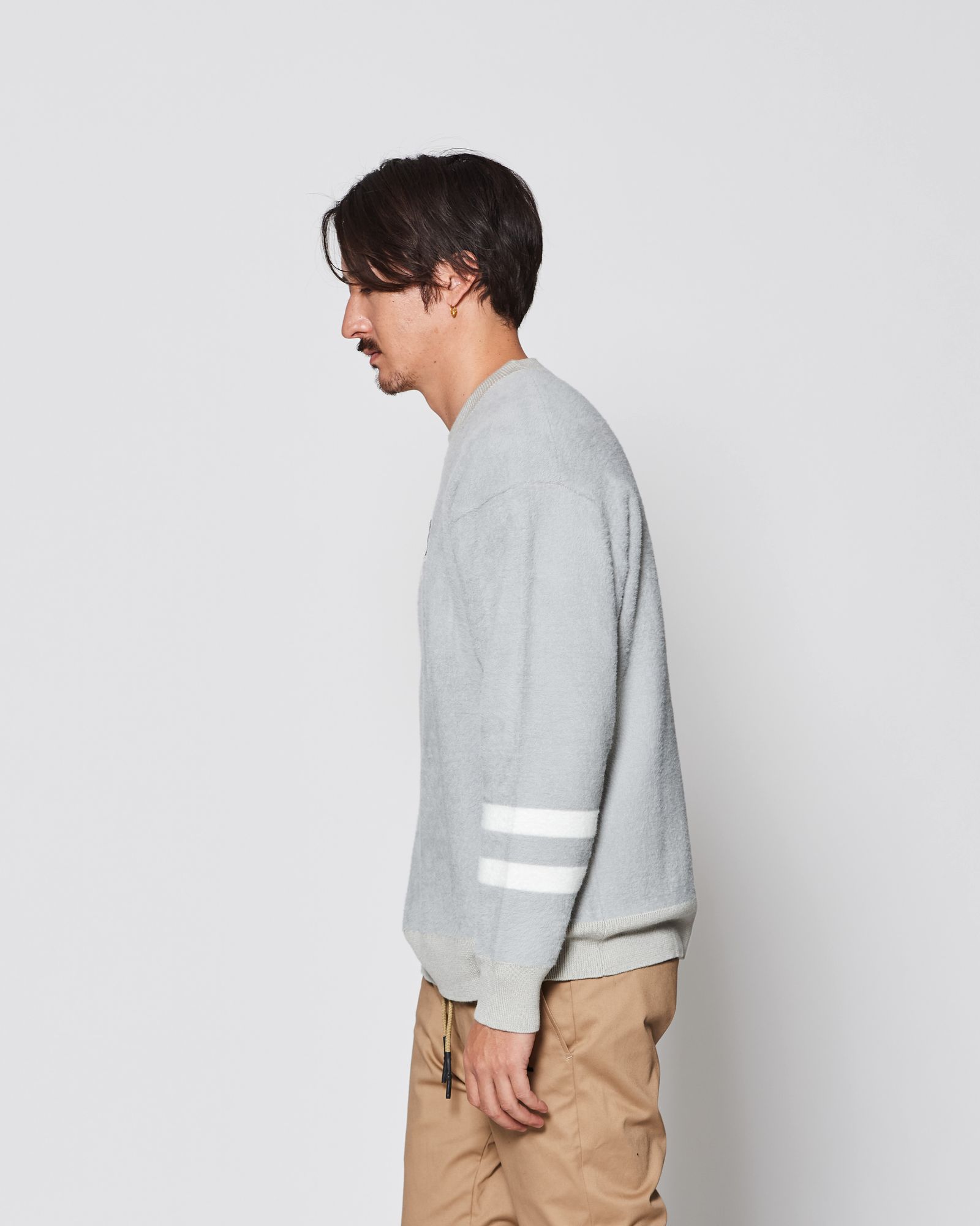 ☆先行予約販売2025年10月下旬～11月下旬頃入荷予定☆ ACANTHUS × muta MARINE / muta Fur Knit Crewneck / ニット / GRAY 【MA2544】