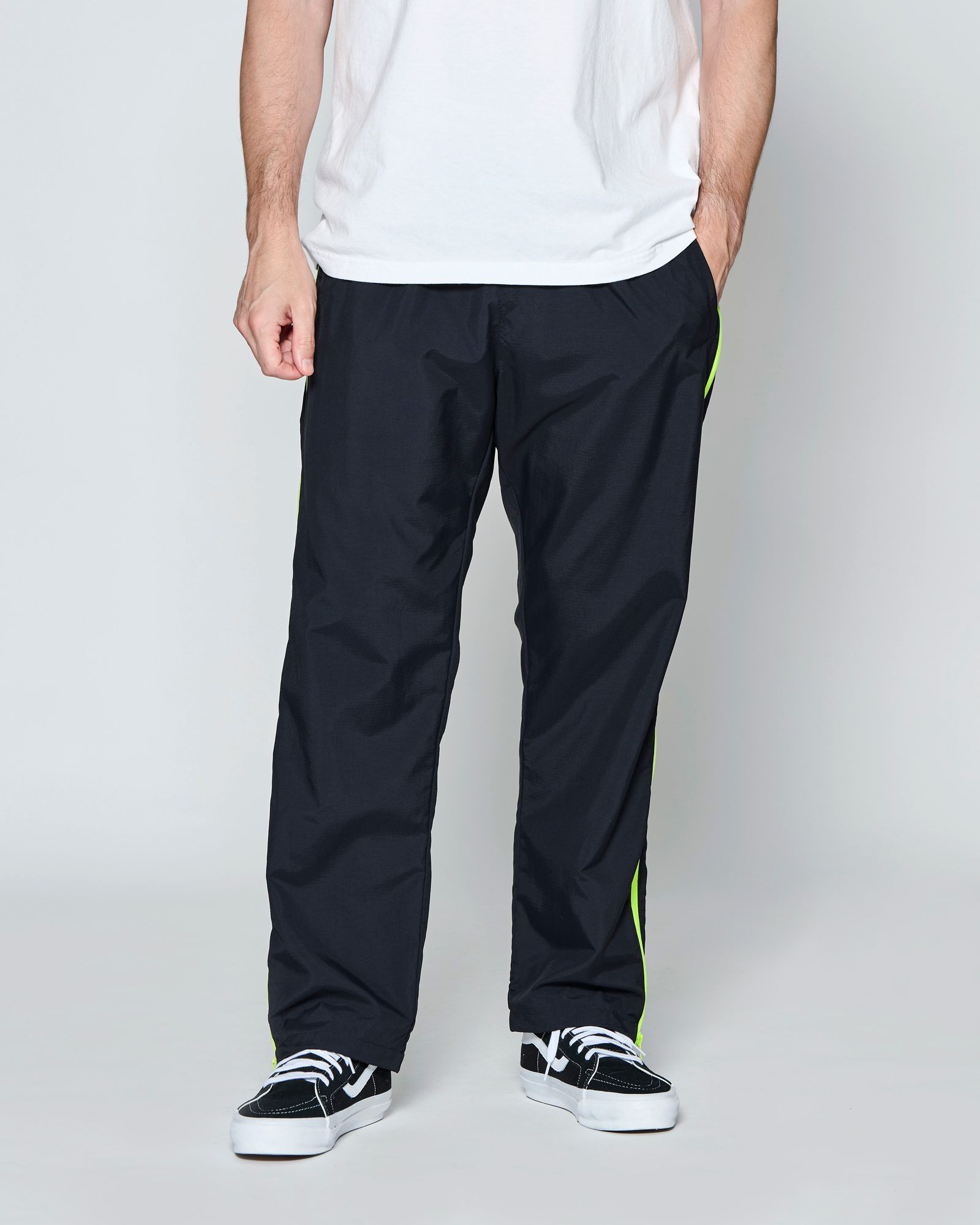 ☆先行予約☆ SUPPLEX® ナイロン ジップパンツ  /  SUPPLEX® Nylon Contrast Zip Pants / BLACK 【PT2703】