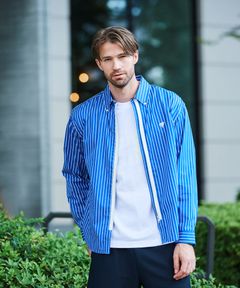 Remake Zip Up Shirt / リメイクジップシャツ / BLUE STRIPE【SH2501】