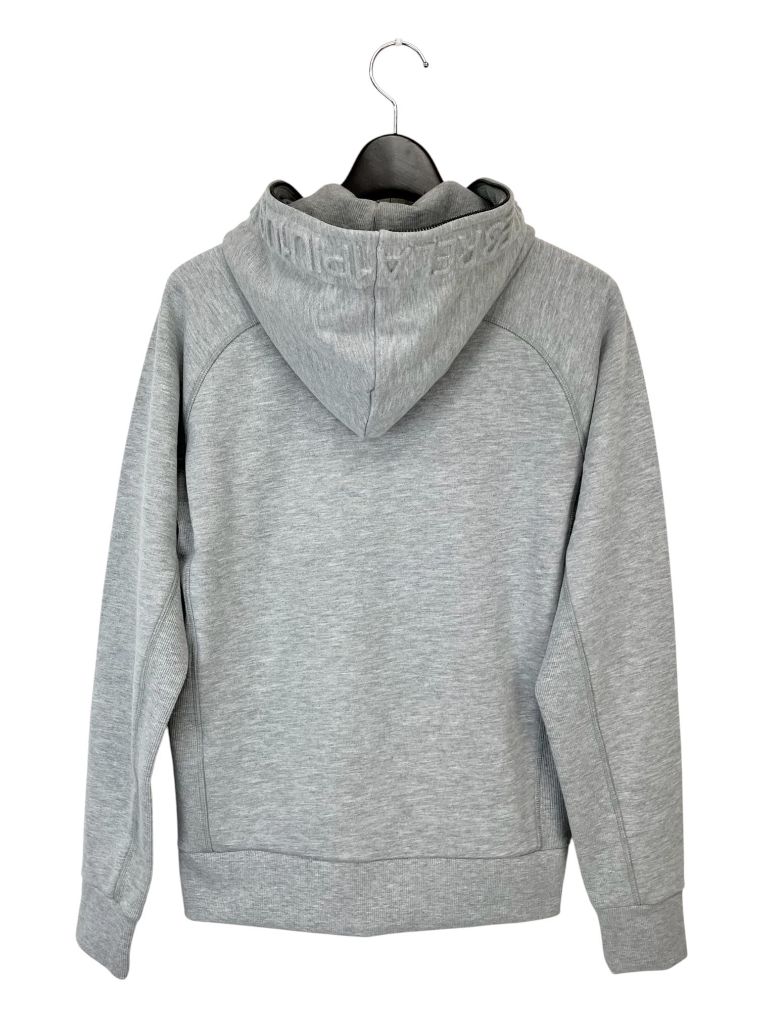 HOOD EMBOSSED LOGO HOODIE / エンボスロゴ ジップパーカー / グレー【USO-26063】